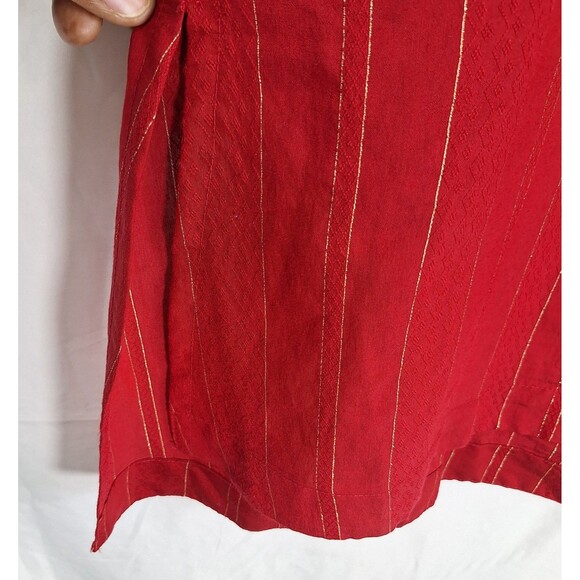 Marigold Lane Red Gold Striped Tunic Size XL NWT - Picture 6 of 11